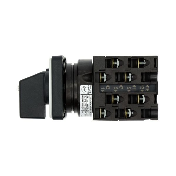 On-Off switch, T0, 20 A, flush mounting, 4 contact unit(s), 8-pole, with black thumb grip and front plate image 18