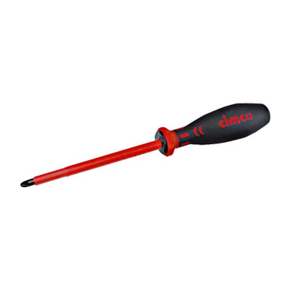 1000V insulated Pozidriv cross-head screwdriver, 195mm PZ2 image 1