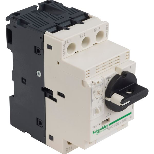 Motor circuit breaker, TeSys Deca, 3P, 0.63-1 A, thermal magnetic, screw clamp terminals image 1