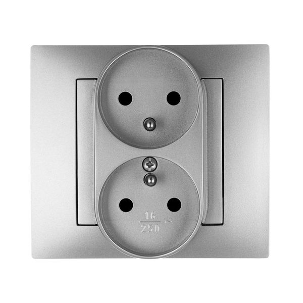 VESTRA 2X2P+Z FLUSH-MOUNTED MODULAR SOCKET n/f image 1