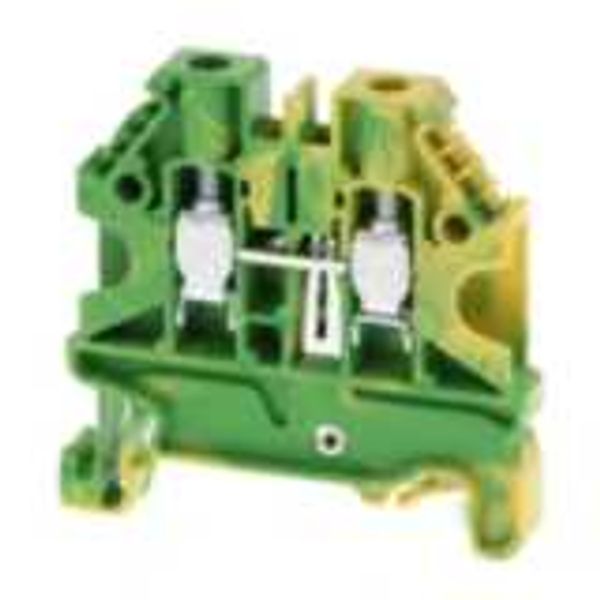 Ground DIN rail terminal block with screw connection for mounting on T image 1