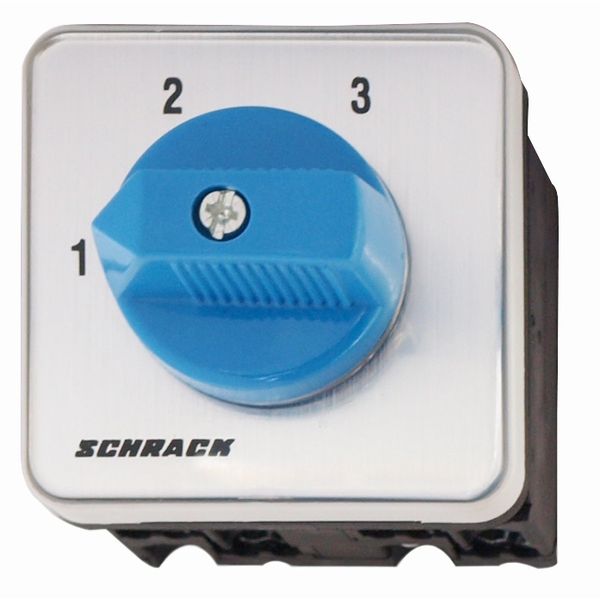 3 step Selector switch 1 pole, 20A, without 0 pos, 1-2-3 image 1