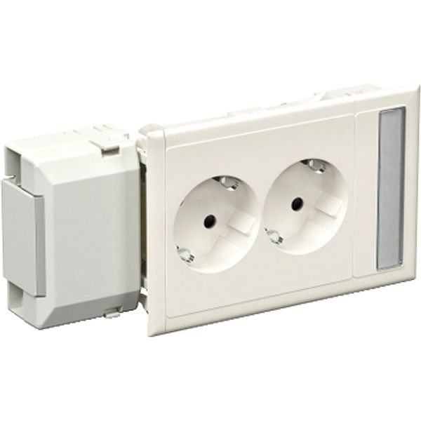 Thorsman - CYB-PS - socket outlet - double slave adaptor - 37° - white RAL 1013 image 3