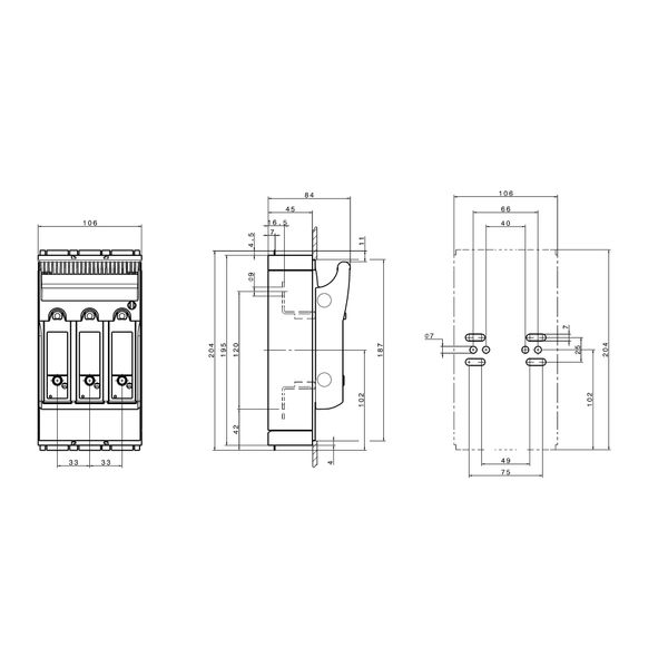 HRC-fuse-switch ARROW BLUE GR.00 3P M8 image 12