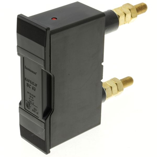Fuse-holder, LV, 63 A, AC 550 V, BS88/F2, 1P, BS, back stud connected, black image 3