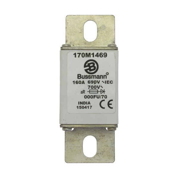 Fuse-link, high speed, 160 A, AC 690 V, size 000, 24 x 36 x 96 mm, aR, IEC image 12