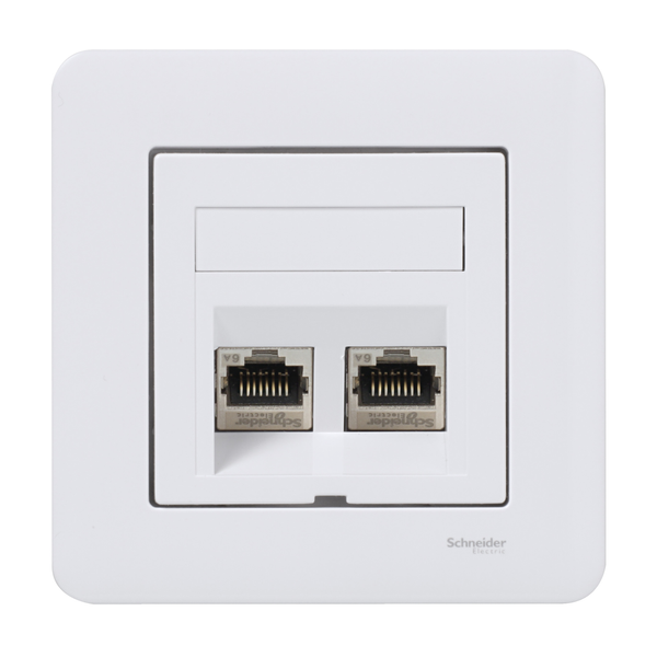 Exxact data socket - RJ45 Cat6a STP - complete product - angled image 4