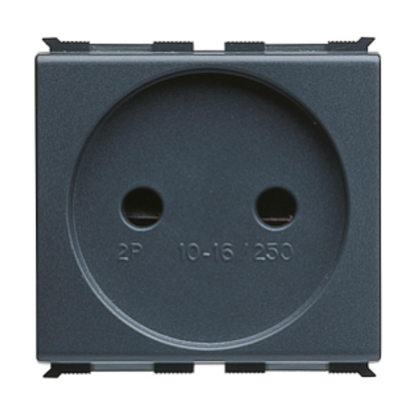 FRENCH STANDARD SOCKET-OUTLET 250V ac - 2P 16A - 2 MODULES - PLAYBUS image 1