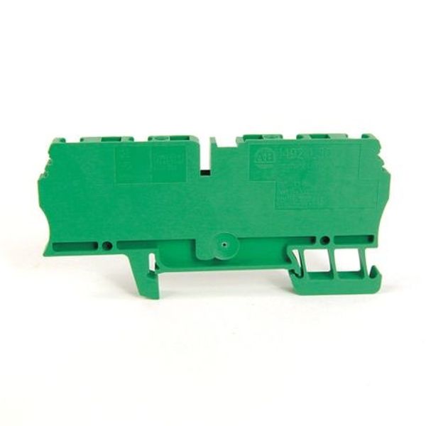 Allen-Bradley, 1492-L3Q-RE, Spring Clamp Terminal Block, One-Circuit Feed-Through Block, 2.5mm² (# 30 AWG - # 12 AWG), 2 Connection points on each side,Red, image 1