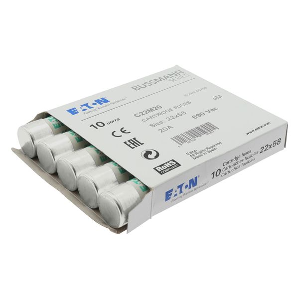 Fuse-link, LV, 20 A, AC 690 V, 22 x 58 mm, aM, IEC image 16