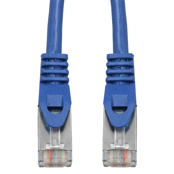 Patchcord RJ45 shielded, Cat.5e, PVC, blue, 1.0m image 1