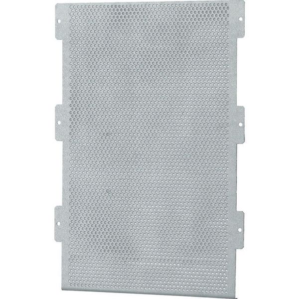 Microperforated mounting plate for 4-row flush-mounting (hollow-wall) compact distribution boards image 1
