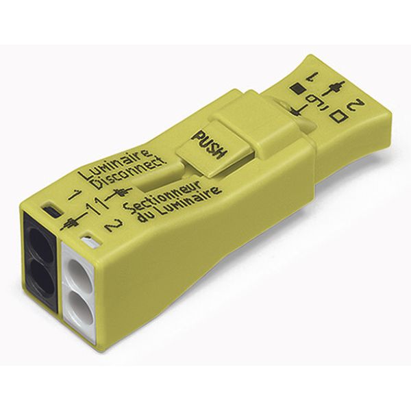 Luminaire disconnect connector 2-pole yellow image 2