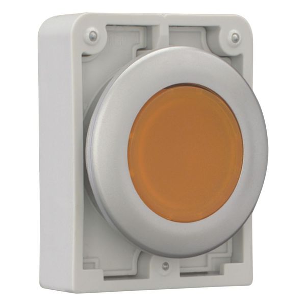 Illuminated pushbutton actuator, RMQ-Titan, Flat, momentary, orange, Blank, Metal bezel image 11