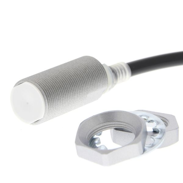 Proximity sensor, inductive, brass-nickel, Spatter-coating, M18, shiel image 1