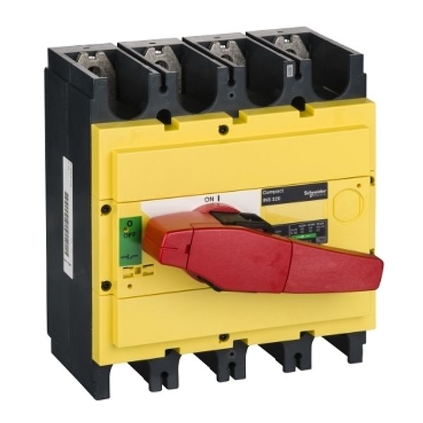 switch disconnector, Compact INS320 , 320 A, with red rotary handle and yellow front, 4 poles image 2