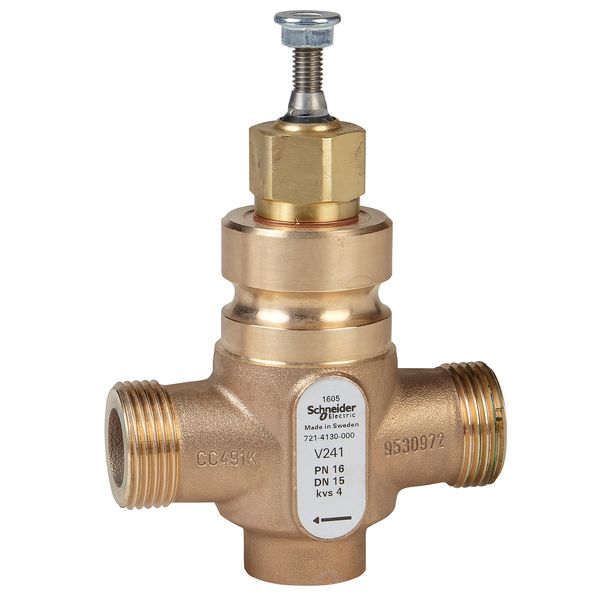 Venta V241 Globe Valve, 2-Way, PN16, G 2-1/4 External Thread, DN40, Kvs 25, Bronze Body, Stainless Steel Plug and Seat, Stem Up Closed image 1