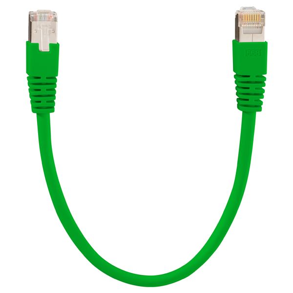 Patch cord, Cat.6A iso, 3 m green (similar RAL 6016) image 1