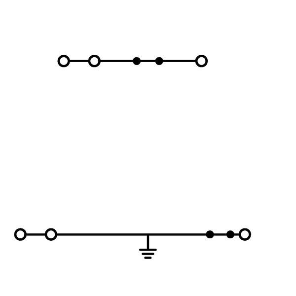3-conductor, double-deck terminal block Ground conductor/through termi image 3