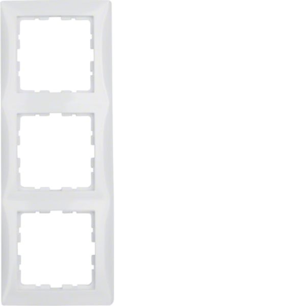 Rámeček 3-násobný, Berker S.1, bílá, lesk image 1