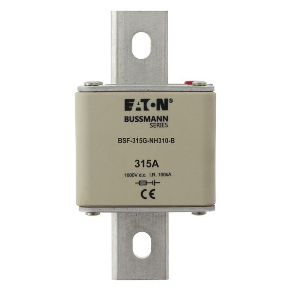 Fuse-link, high speed, 315 A, DC 1000 V, NH3, 71 x 76 x 150 mm, gBat, IEC, bolted connection image 18