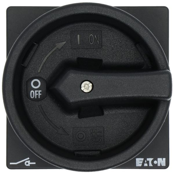 Main switch, P1, 32 A, rear mounting, 3 pole, STOP function, With black rotary handle and locking ring, Lockable in the 0 (Off) position image 5