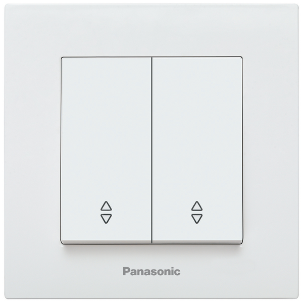 Karre Plus White Two Gang Switch-Two Way Switch image 1