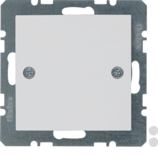 Blind plug centre plate, screw-on, S.1/B.3/B.7, p. white, matt, plasti image 3