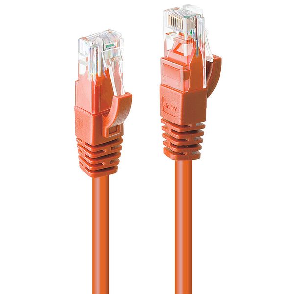 7.5m Cat.6 U/UTP Network Cable, Orange RJ45, M/M, 250MHz, Copper image 1