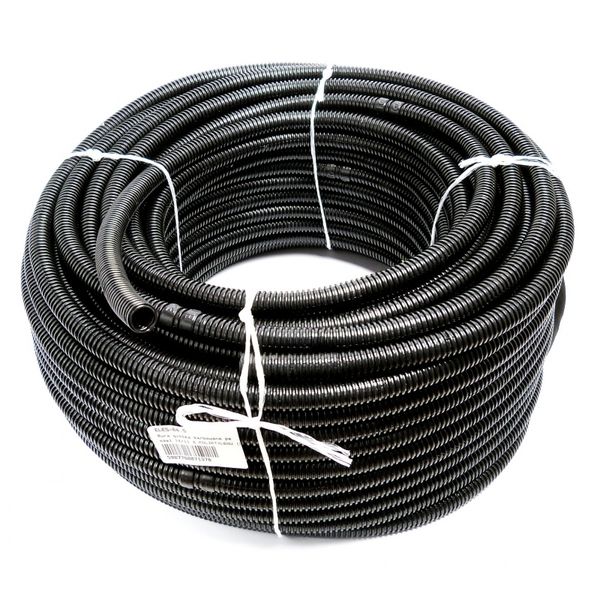 Corrugated PVC pipe, ø25mm, Black b/p RGS 50m (IPCN25F) image 1
