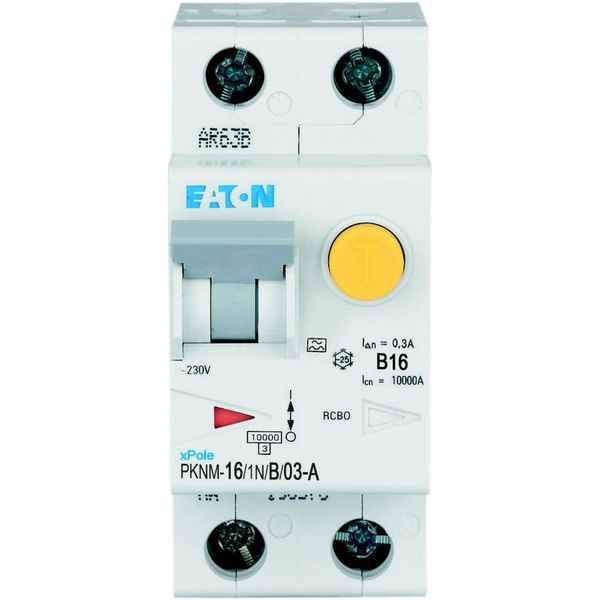 RCD/MCB combination, 16 A, 300 mA, MCB trip characteristic: B, 1p+N, RCD trip characteristic: A image 8