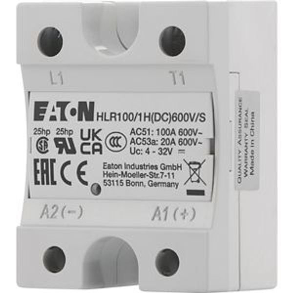 Solid-state relay, Hockey Puck, 1-phase, 100 A, 42 - 660 V, DC, high fuse protection image 1