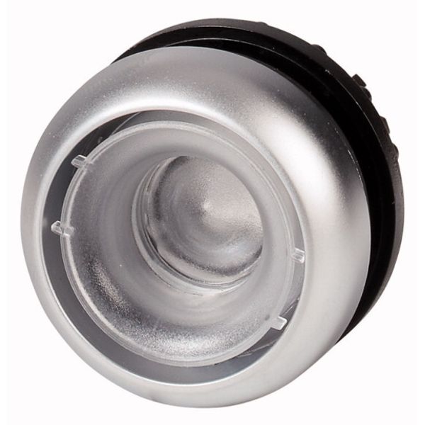 Illuminated pushbutton actuator, RMQ-Titan, Flush, momentary, Without button plate, Bezel: titanium image 1