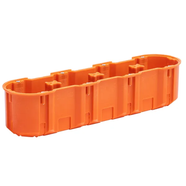 Flush mounted junction box M4x60DF MULTIWALL SLIM  orange image 1