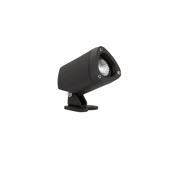 Sandy Black Aluminium & Glass LED 3 Watt 303,24Lm 3000K 220-240 Volt 50Hz Beam Angle 24o IP65 D: 4.2 W: 7 H: 5.5-8 cm image 1