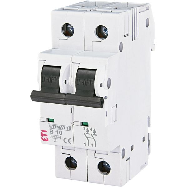 Miniature circuit breaker, ETIMAT 10 2p B10 image 1