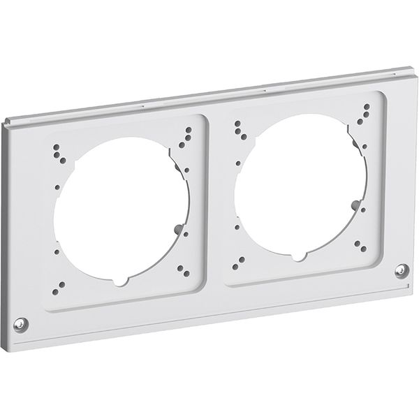 Front plate suitable for two 63 A outlets incl. screws image 2