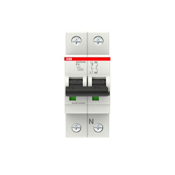 S201M-C6NA Miniature Circuit Breaker - 1+NP - C - 6 A image 2
