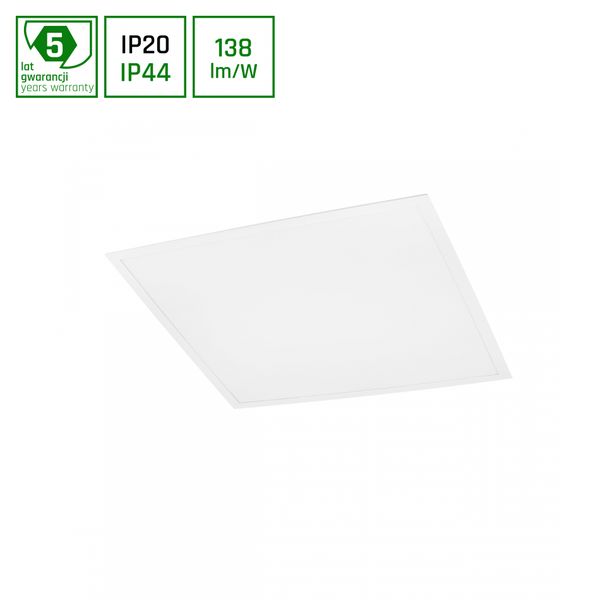 ALGINE PANEL BACKLIGHT 40W NW 230V 120DEG IP44/IP20 600x600x32 WHITE 5YW image 1