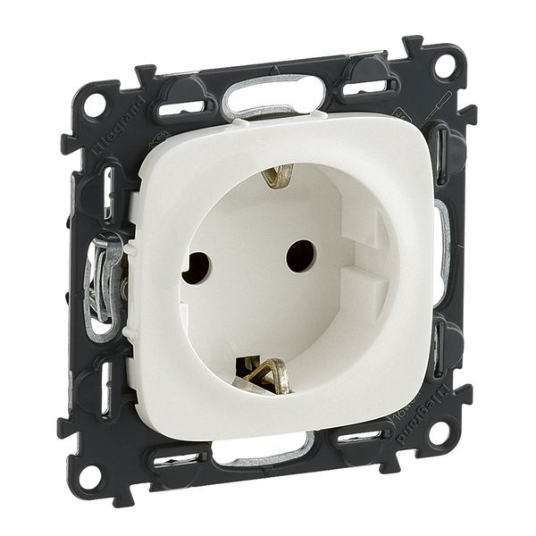 2P+E socket with shut. Valena Allure -German std -VDE compliant -16A-250V~-pearl image 1