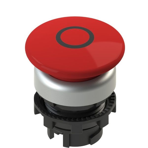 Illuminated red mushroom button with marking E2 1PL2F349L1 image 1