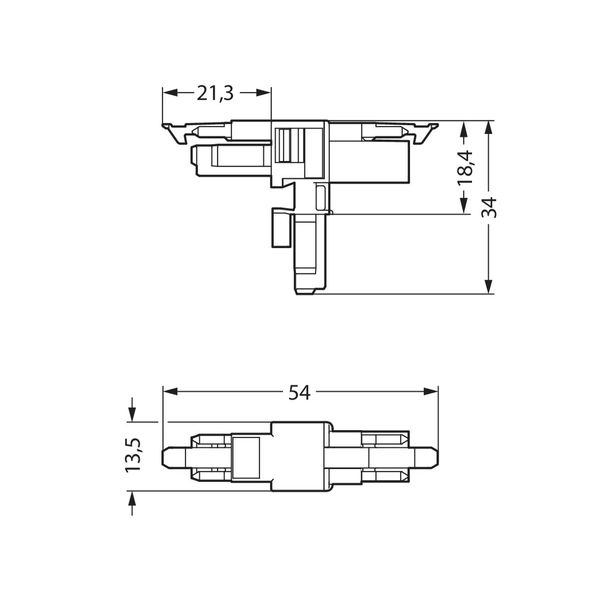 T-distribution connector 2-pole Cod. I blue image 3