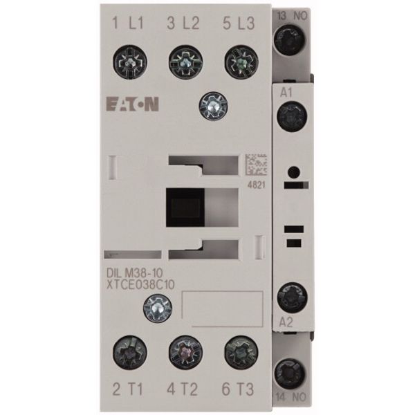 Contactor, 3 pole, 380 V 400 V 18.5 kW, 1 N/O, 400 V 50 Hz, 440 V 60 Hz, AC operation, Screw terminals image 2