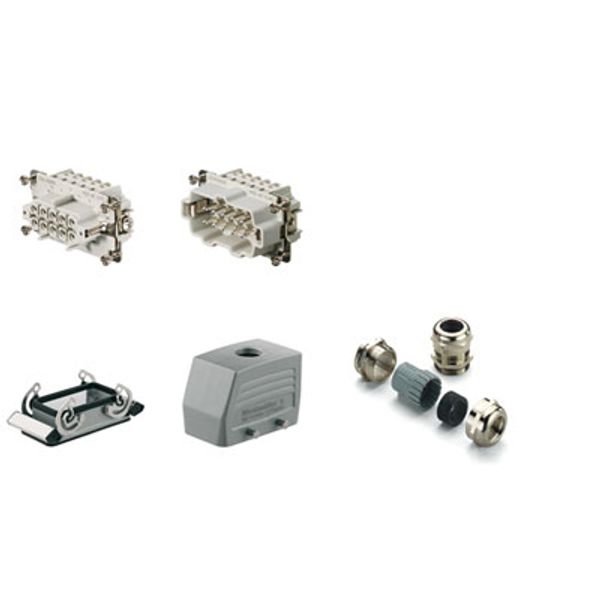 Industrial connectors (set), Series: HE, Screw connection, Size: 4, Nu image 1