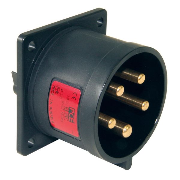 Attachment connector straight 32A 5p 6h IP44 black image 1