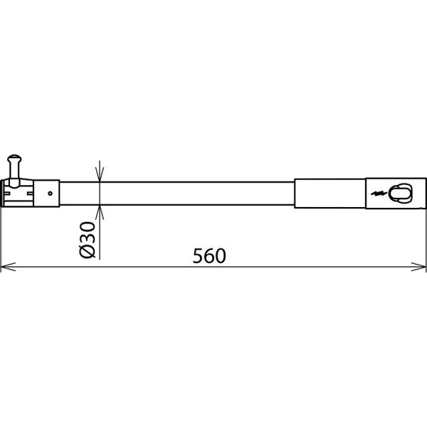 Switching stick head up to 36kV 50Hz with plug-in coupling L 560 mm image 2