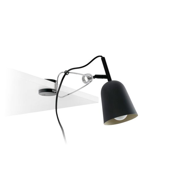 STUDIO BLACK AND CREAM CLIP LAMP image 1