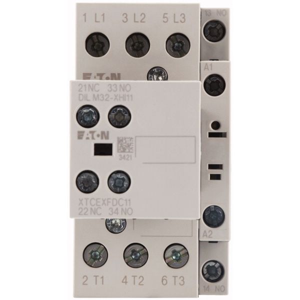 Contactor, 380 V 400 V 7.5 kW, 2 N/O, 1 NC, RDC 24: 24 - 27 V DC, DC operation, Screw terminals image 2