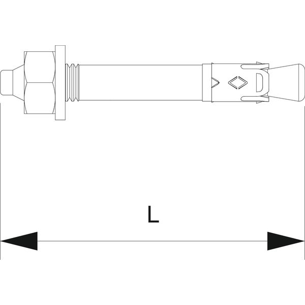 N 6-5-10/49 Nail anchor N with thread M6 6x49mm image 2