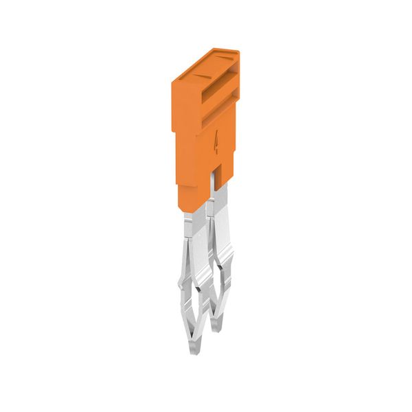 Cross connection ZQV 4N/2, W-Series, for the terminals, No. of poles: 2, Orange, Weidmuller image 1
